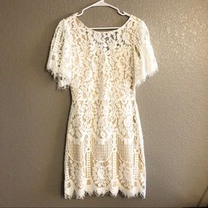 Lulu’s White Lace Mini Dress